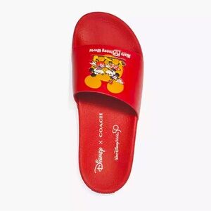 Coach Red Slide Sandals